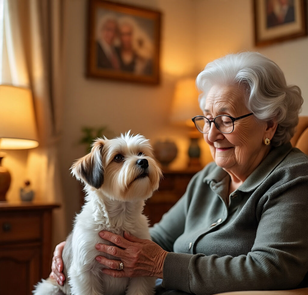 relação entre idosos e cães