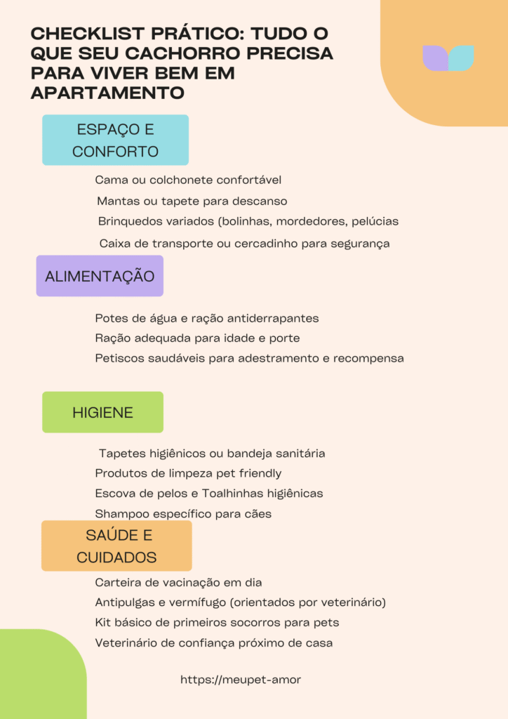 Check list : chegada do seu cachorro
