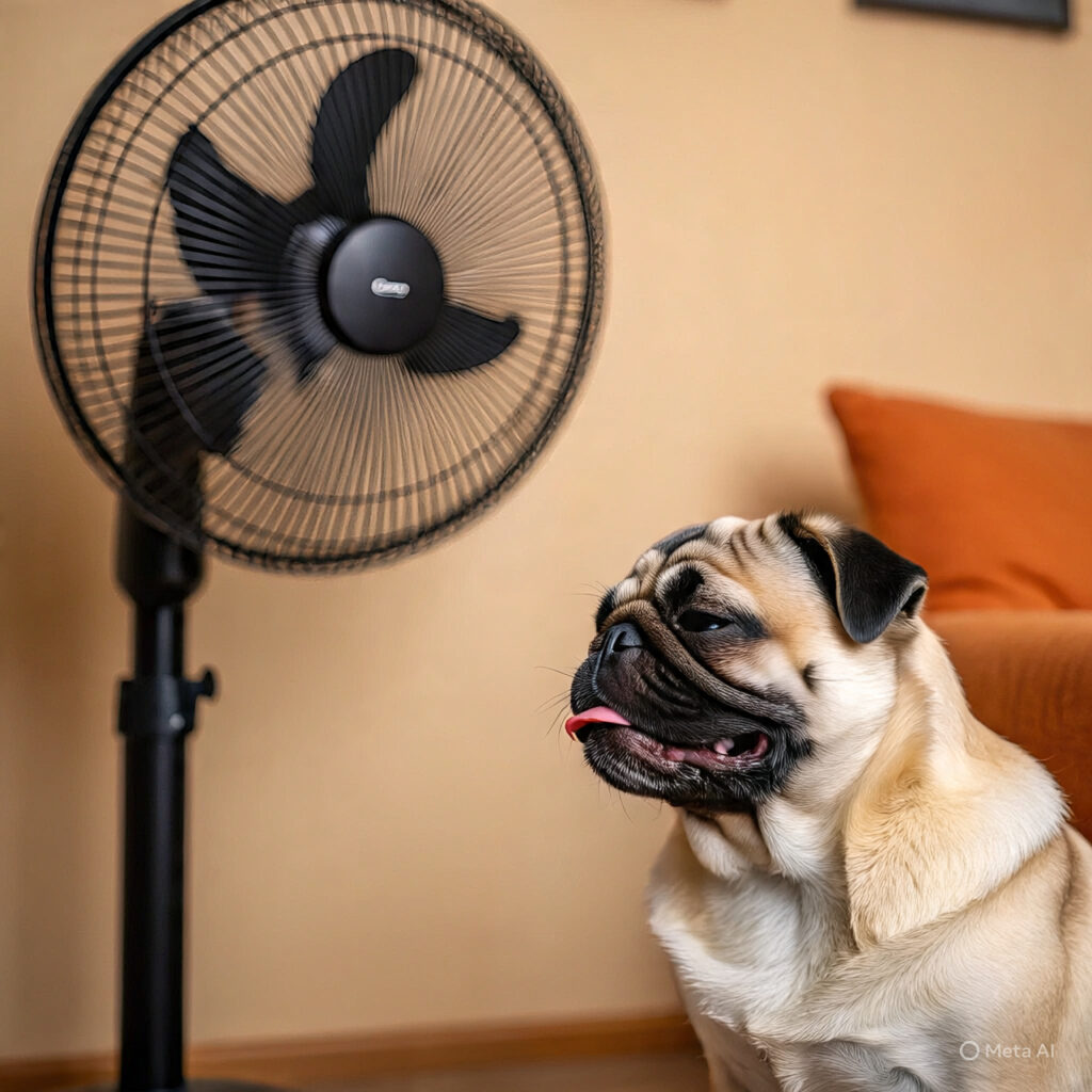 A imagem atual não possui texto alternativo. O nome do arquivo é: Pug-ventilador.jpg
