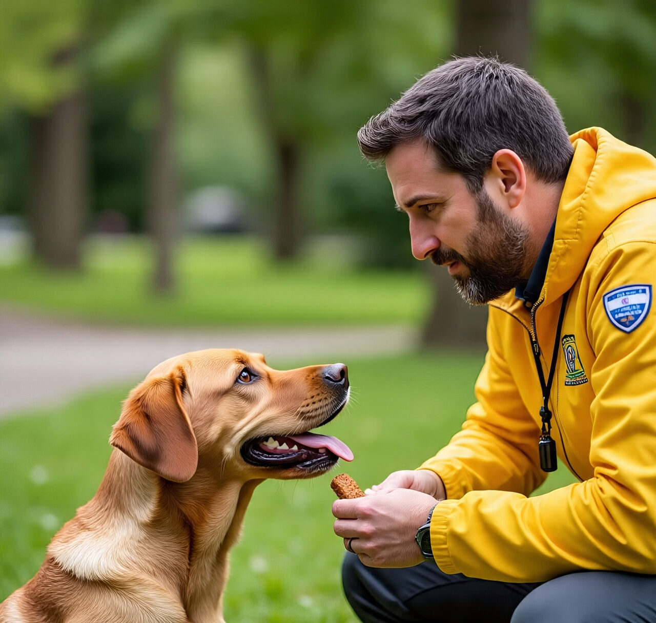 treinamento de um cão-guia