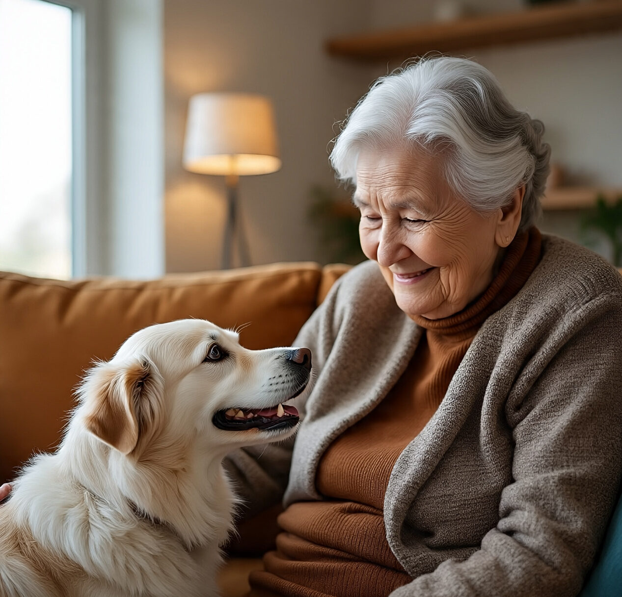 relação entre idosos e cães