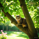 Gato se escondendo